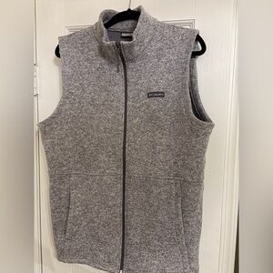 Columbia Men's Heathered Gray Zip-Up Sweater Vest